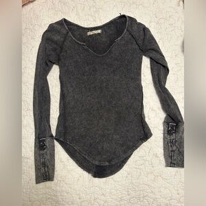 Free People Charcoal Long Sleeve Xs